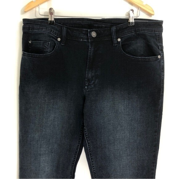 Buffalo David Bitton Jeans Mens 36 W 34 L Jackson Straight Stretch Dark Wash - Picture 1 of 12